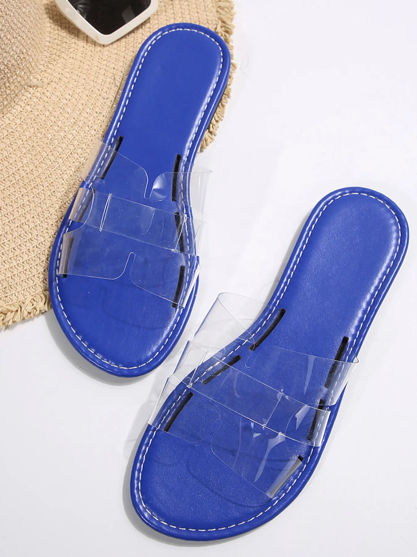 Clear Strap Flat Sandals.