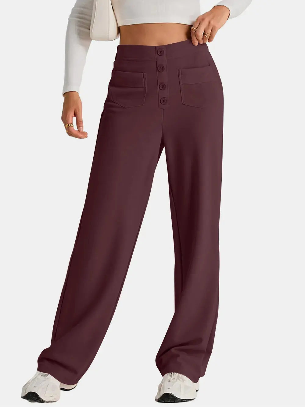 High Waist Wide Leg Pants.