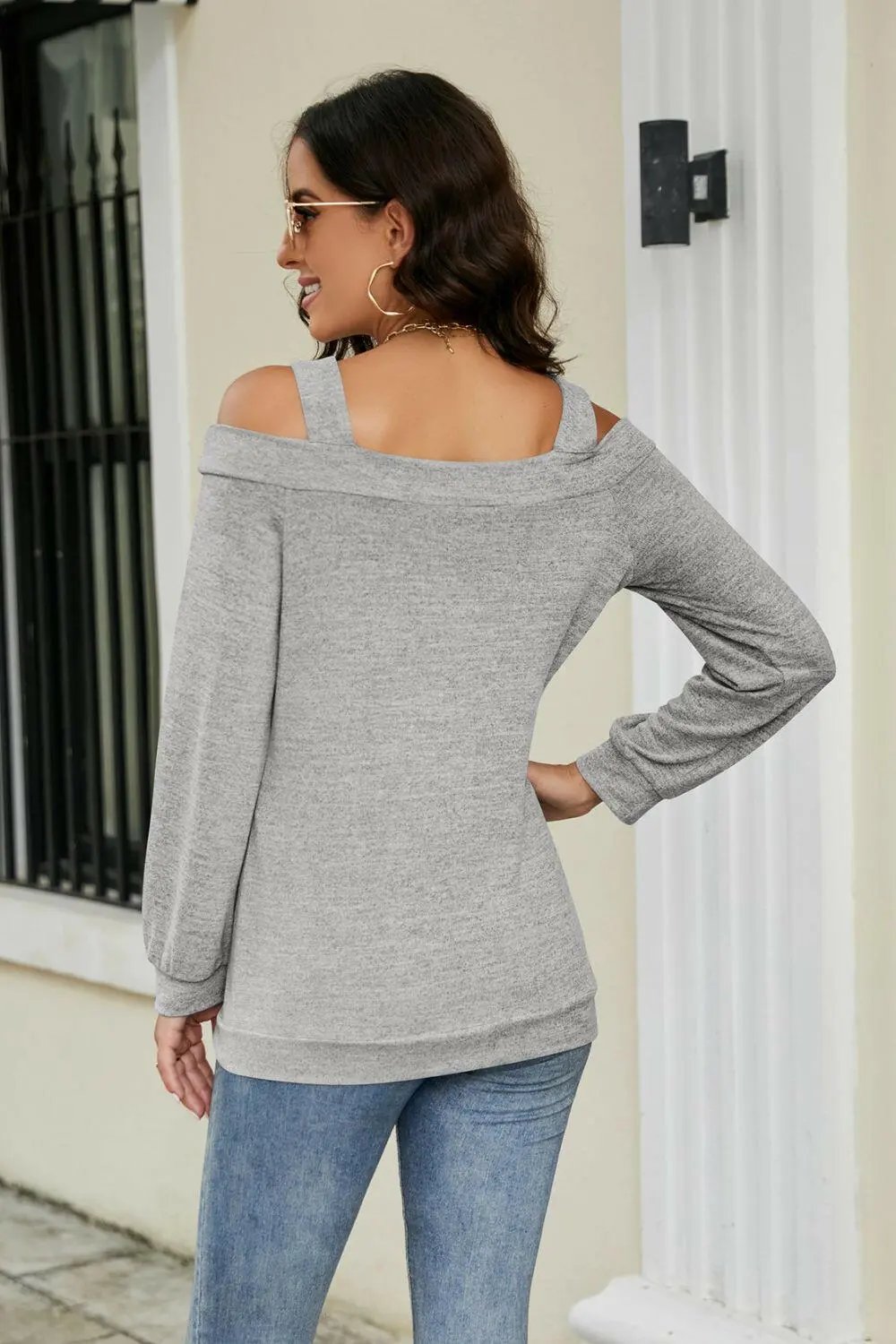 Cutout Cold-Shoulder Top.
