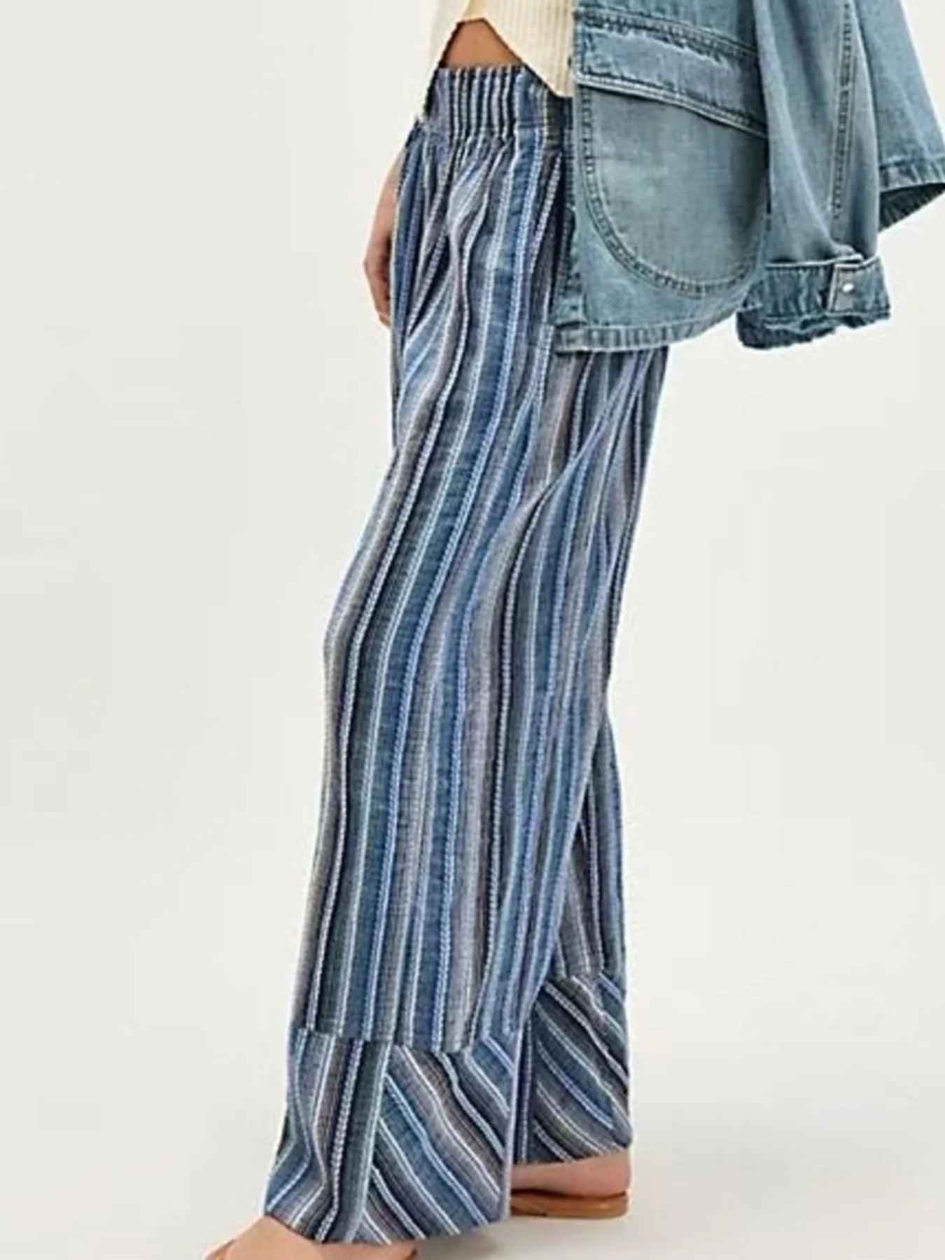 Striped Wide Leg Pants.