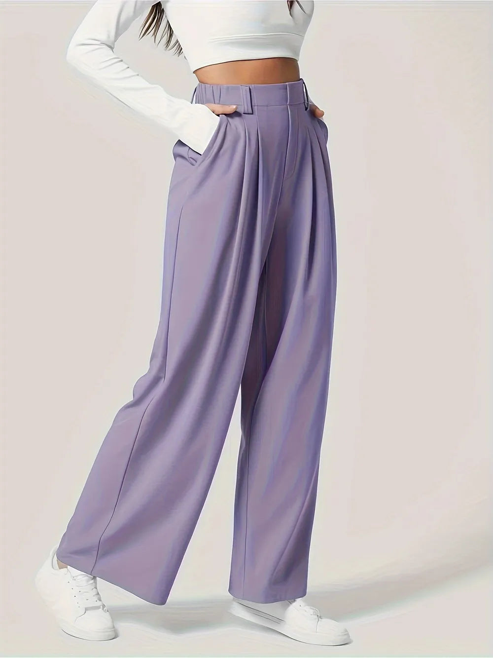 Wide Leg Pants with Pockets for women.