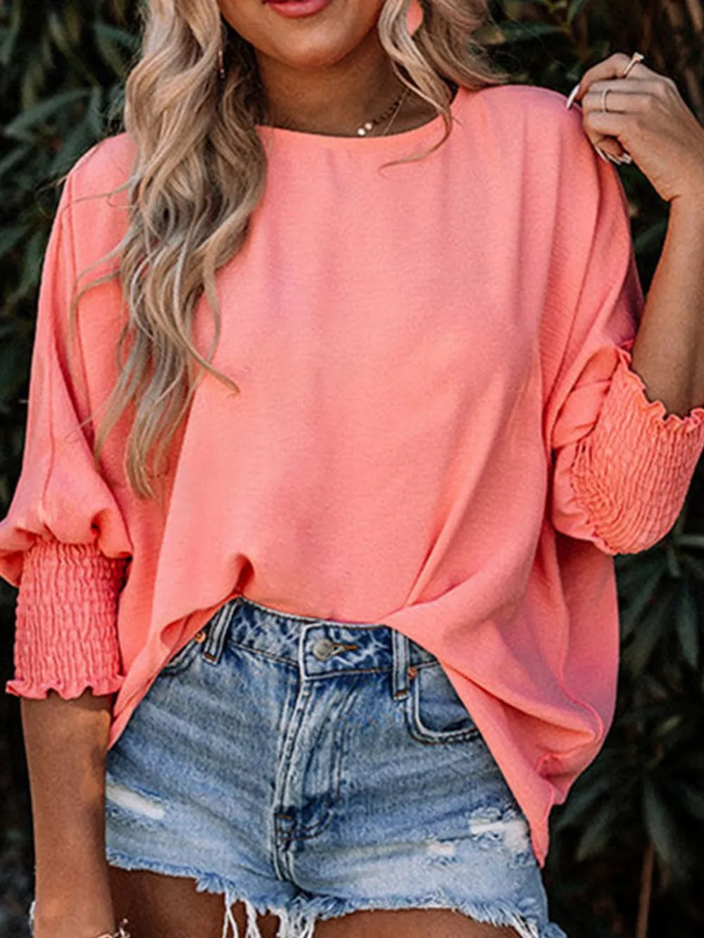 three-Quarter Sleeve Blouse.