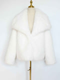 Imitation fur coat top women's short woolen coat made of synthetic fur