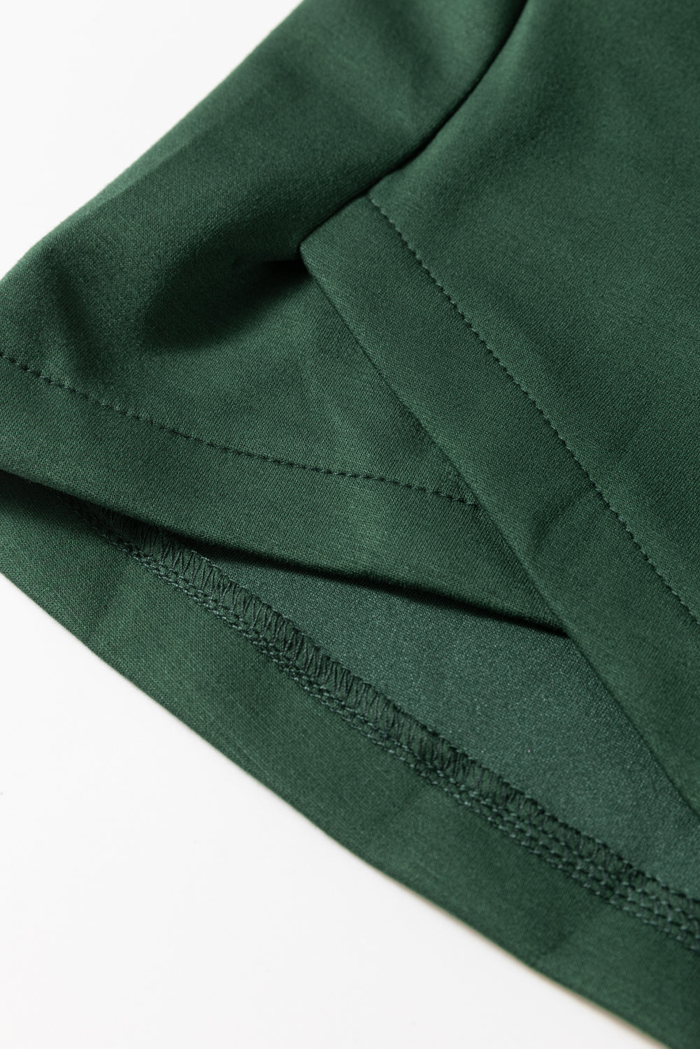 Blackish Green Collared Half Zip French Terry Knit Drawstring Casual Romper Dear-Lover Dropshipping