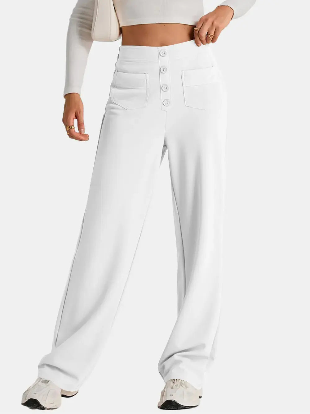 High Waist Wide Leg Pants.