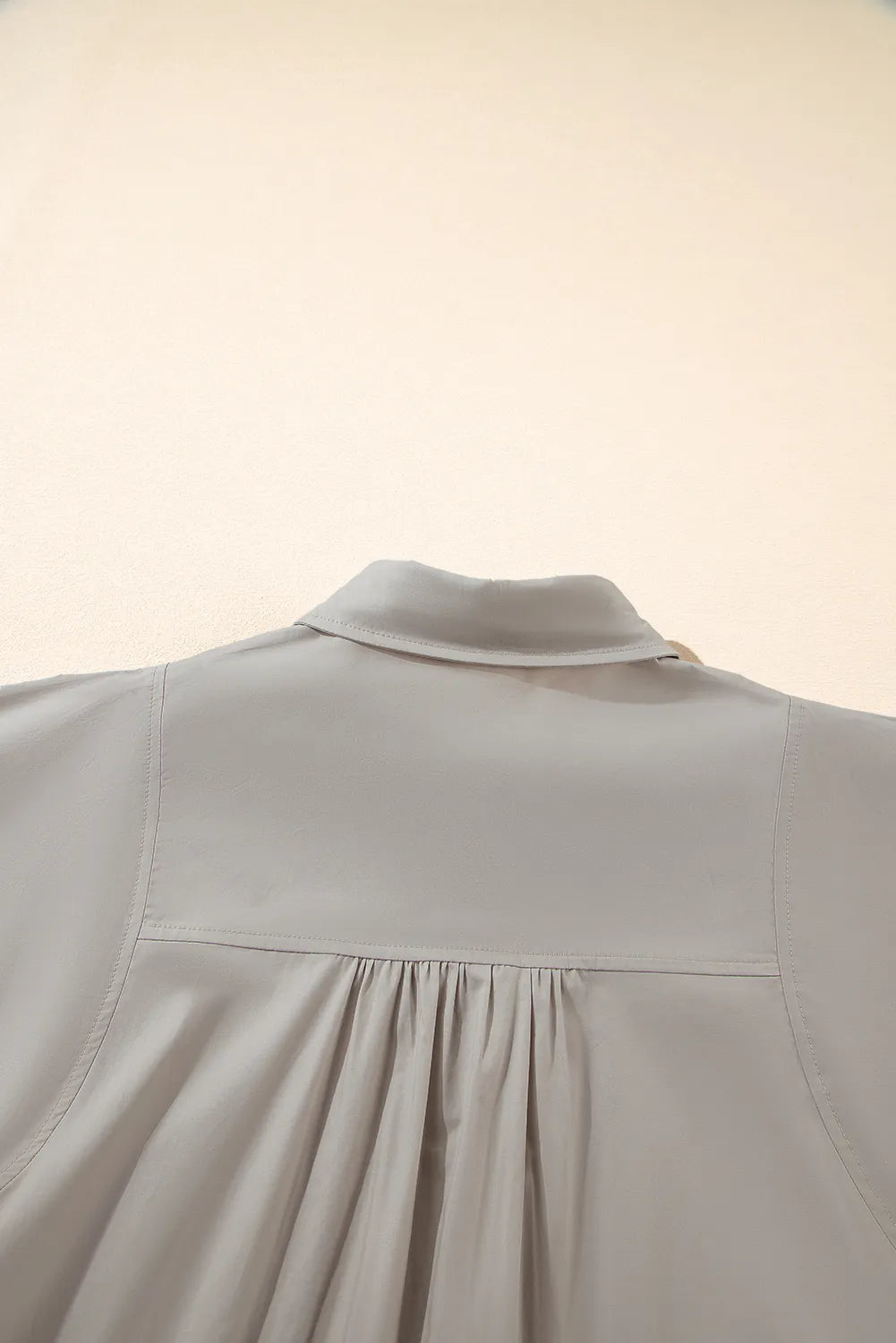 Button Up Lantern Sleeve Shirt.