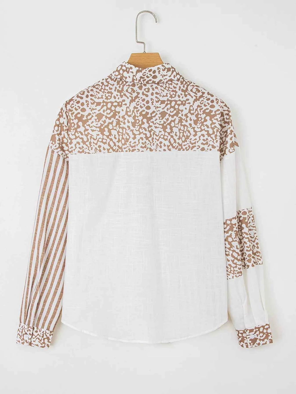 Leopard Striped Western Casual Shirt.
