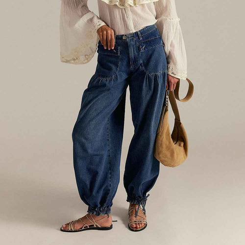 Casual Jeans For Women Loose Mid Waist Straight