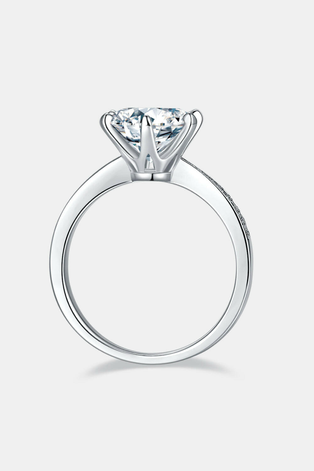 3 Carat Moissanite Side Stone Ring.