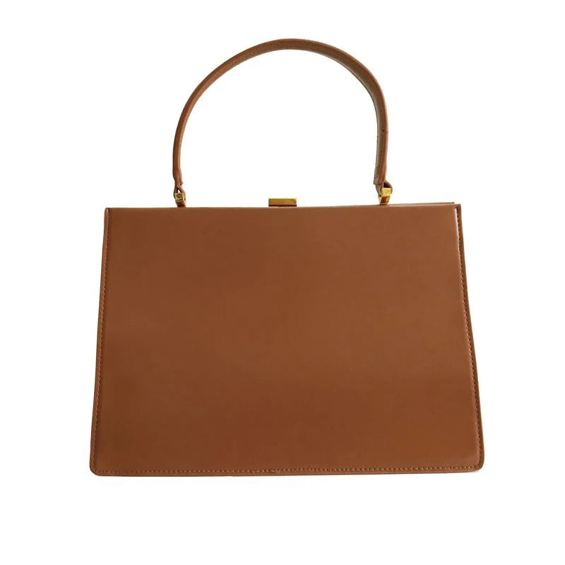 Vintage Big Clip Women Handbags Designer Casual Female Large Capacity Tote Luxury Pu Leather Handbag Ladies Fashion Purses eprolo
