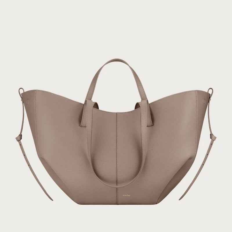 Leather bucket bag handbag tote bag