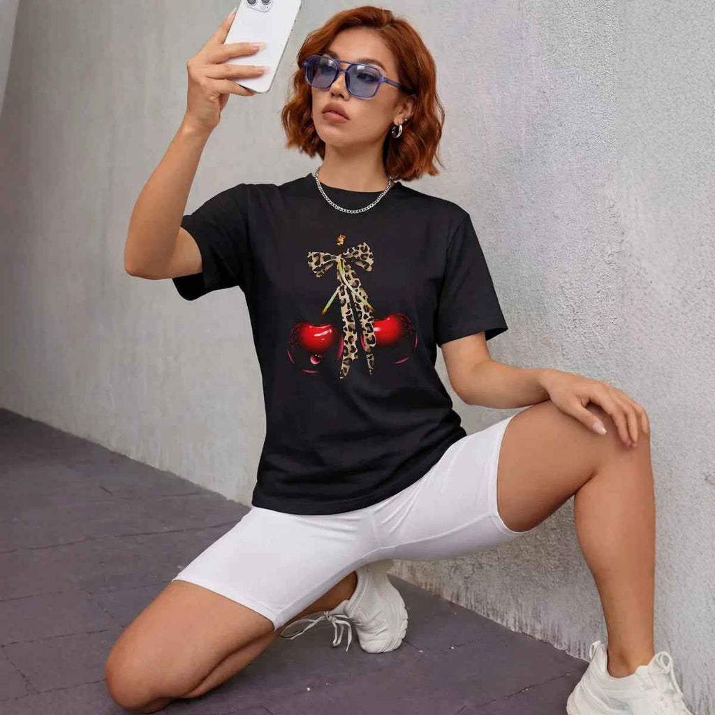 Cherry Bow Printed T-shirt