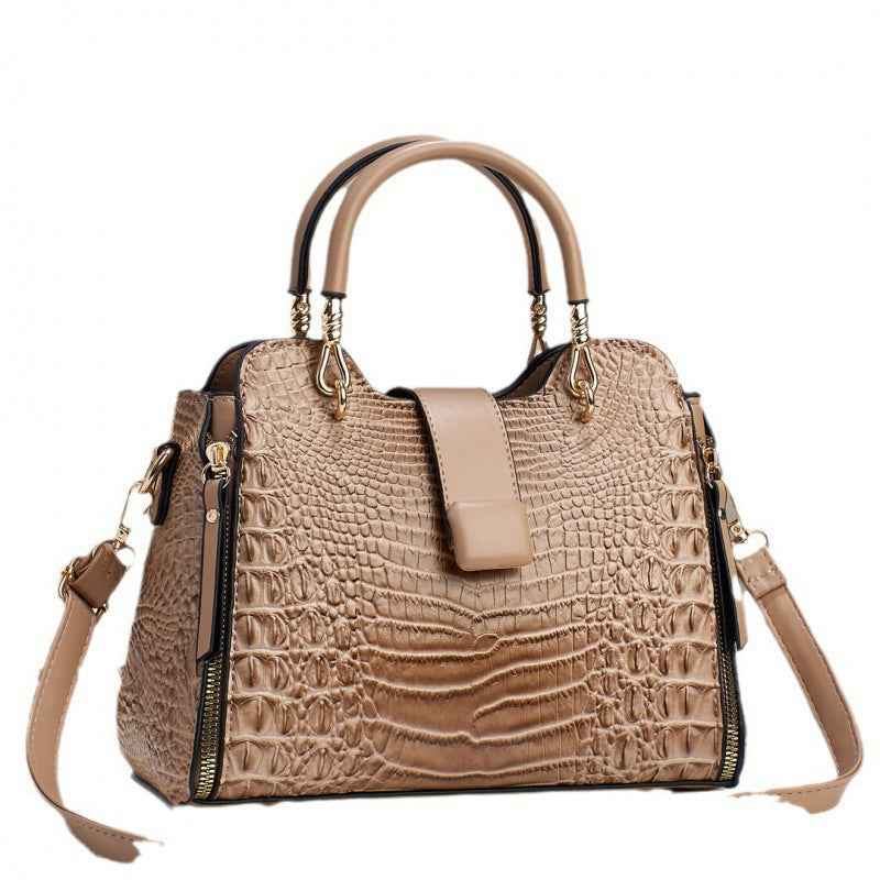 Crossbody Bag for Women with Crocodile Pattern, Large Capacity, Casual Tote Bag, Shoulder Bag for Daily Use