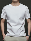 Men's Plus Size Round Neck Short Sleeve T-Shirt.