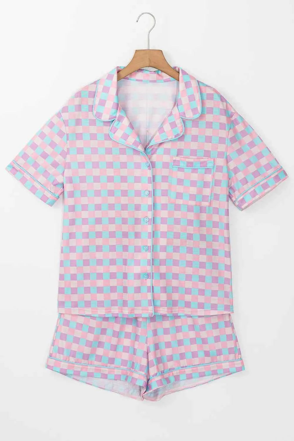 Short Sleeve Top and Shorts Lounge Set