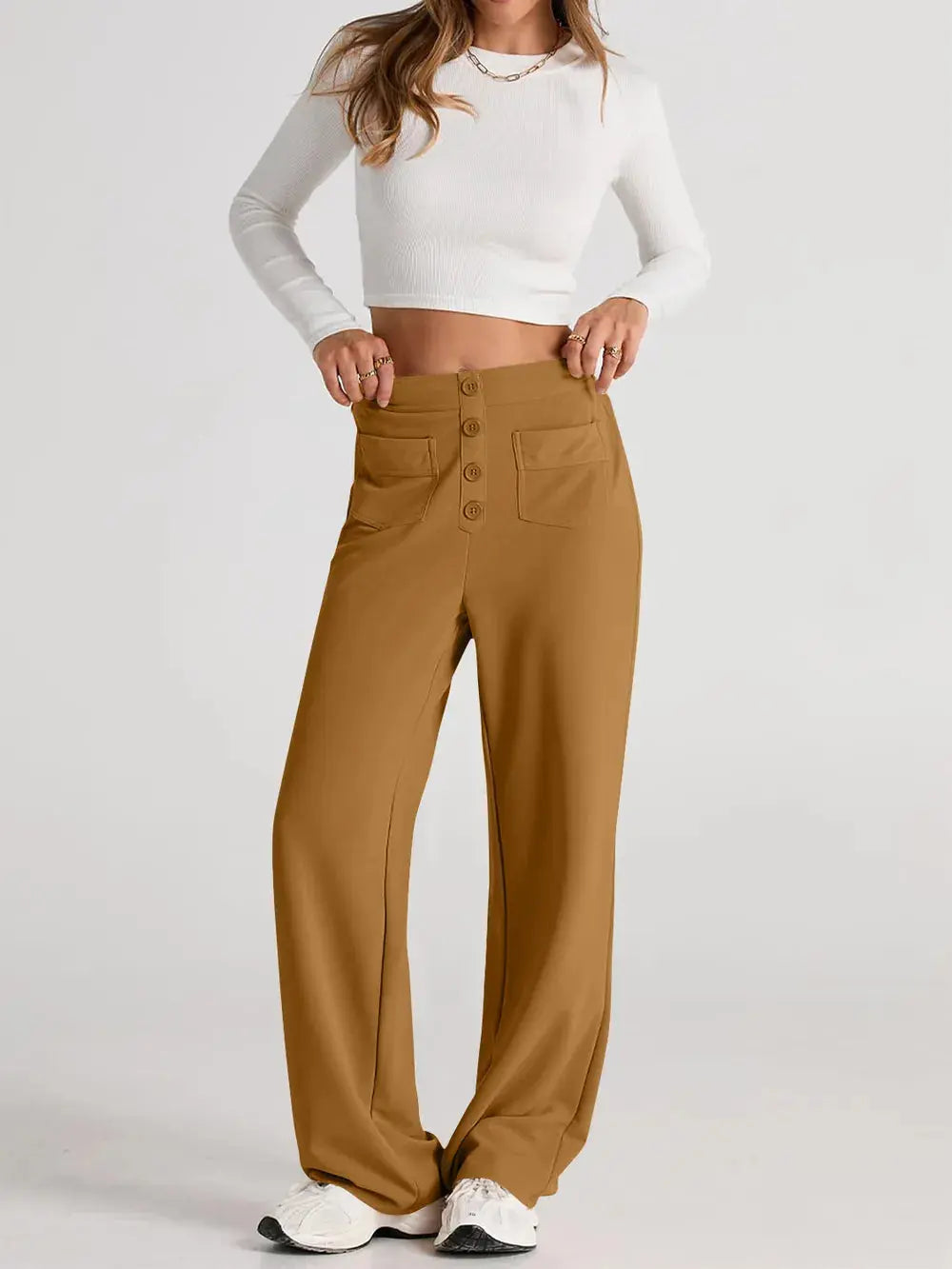 High Waist Wide Leg Pants.