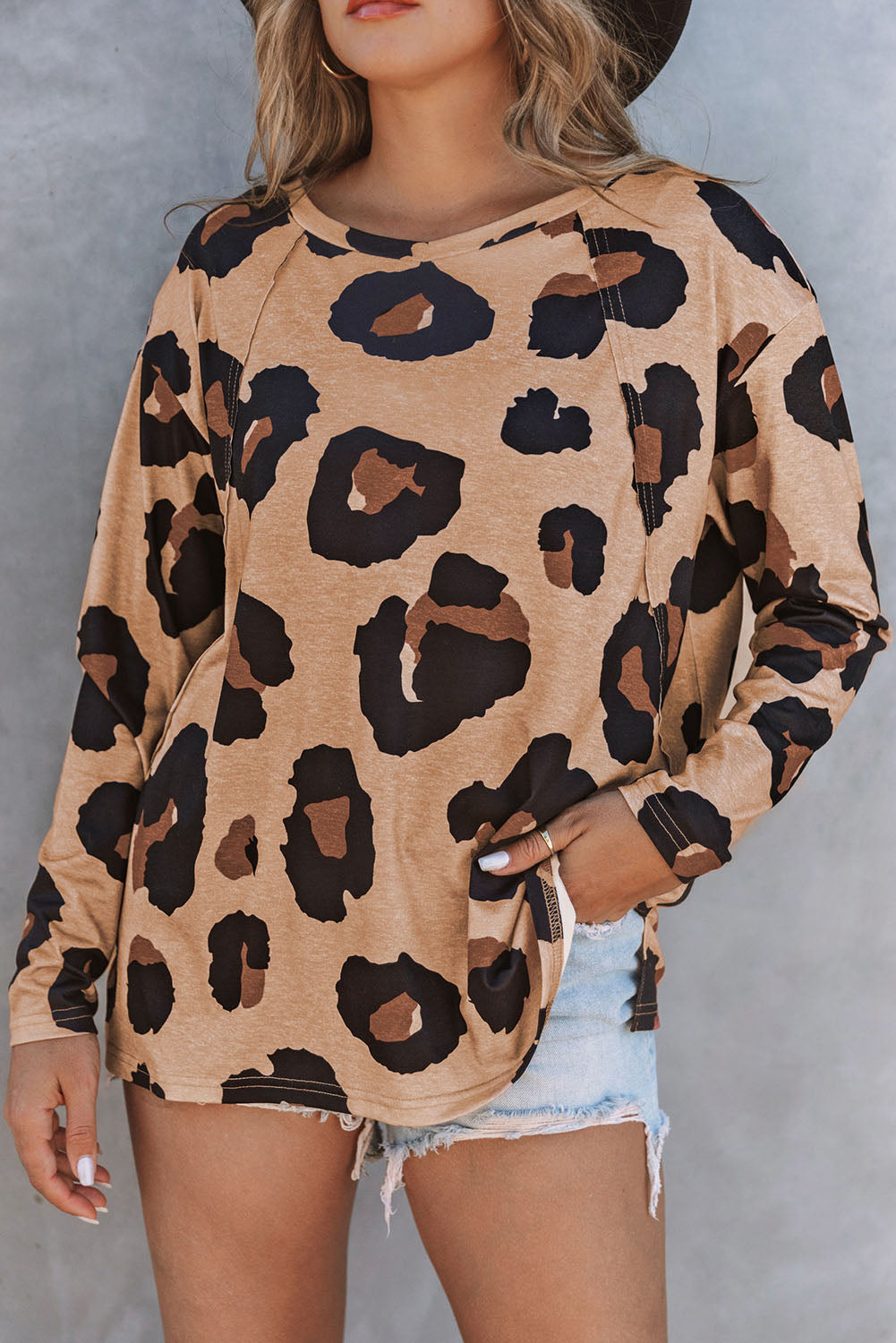 Leopard Print Long Sleeve Loose Top Dear-Lover Dropshipping