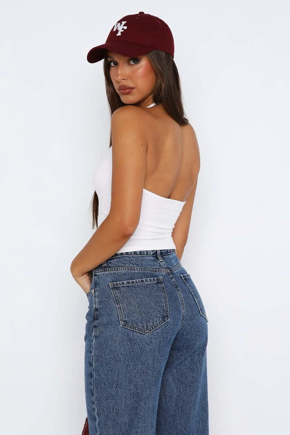 Lovelet Halter Neck Cropped Slim Cami.