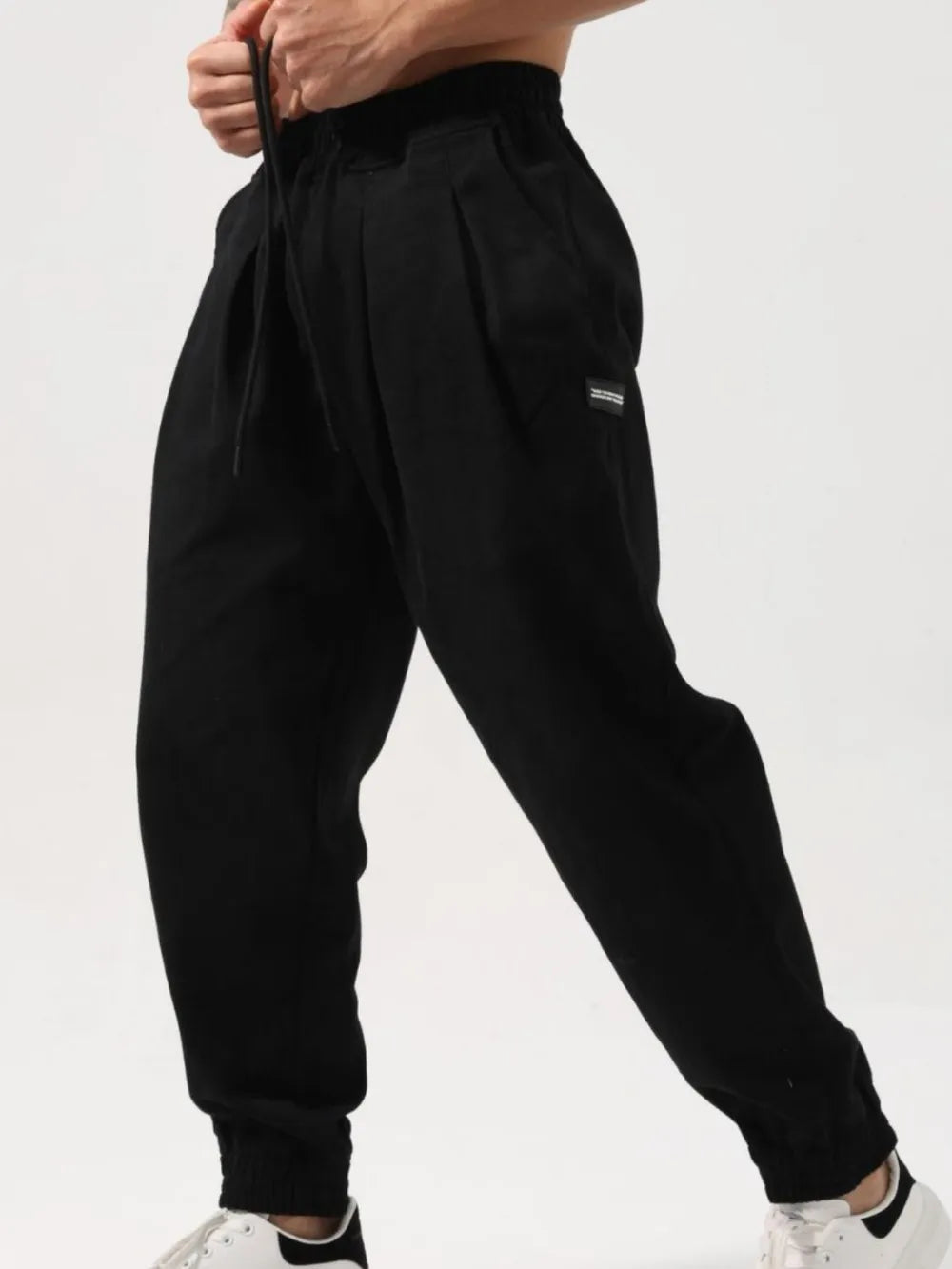 Men's Plus Size Drawstring Pocketed Active Pants.