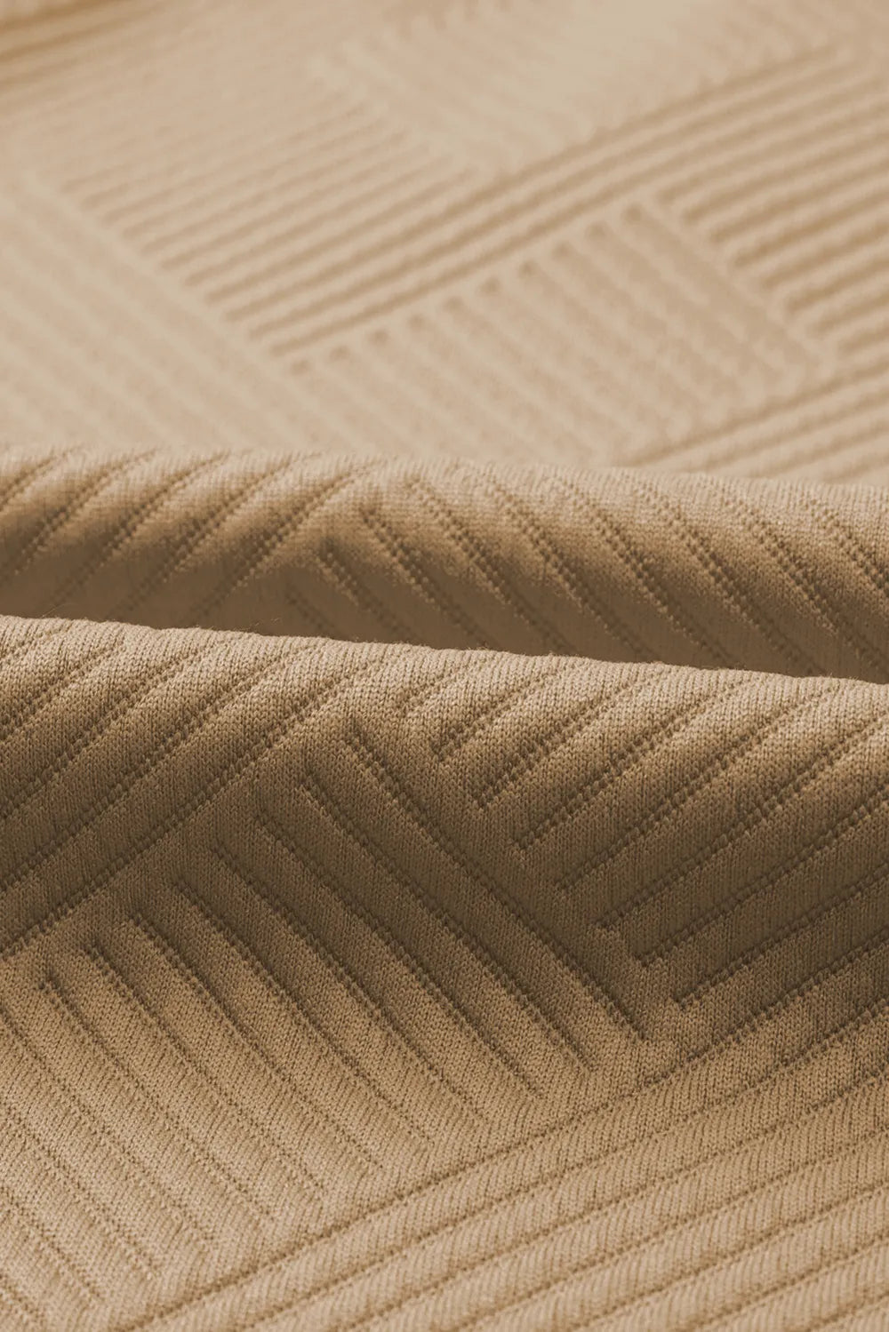 Textured Collared Neck Top and Wide Leg Pants Set.