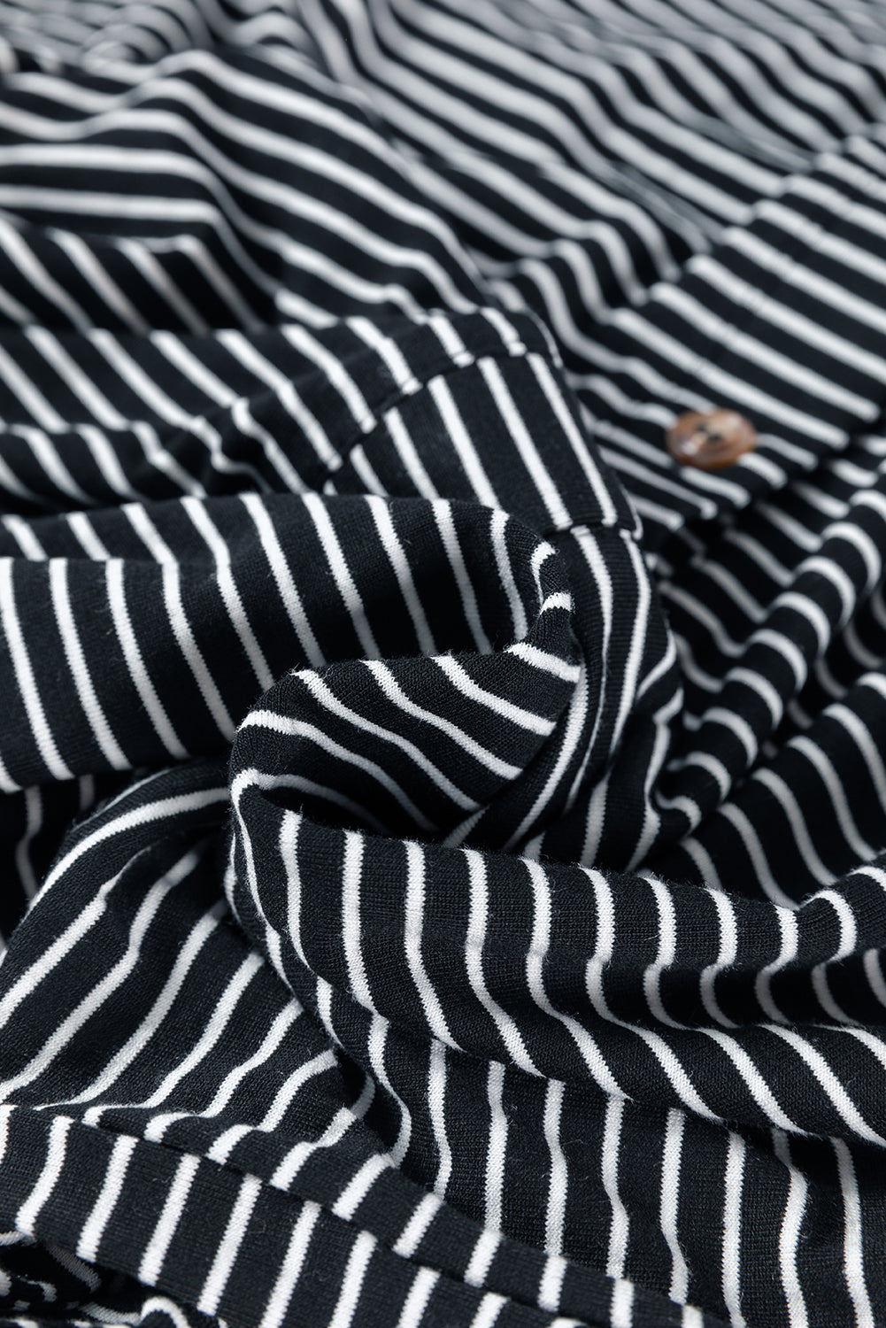 Black white Striped Print Buttoned Wide Leg Sleeveless Jumpsuit Dear-Lover Dropshipping