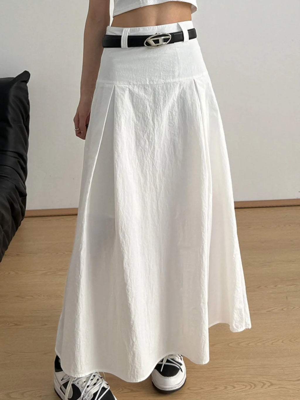 High Waist A-Line Maxi women Skirt.