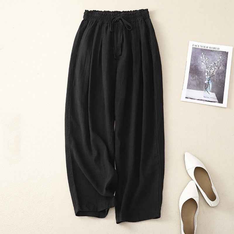 Casual Relaxed-fit Figure-flattering Straight-leg Trousers