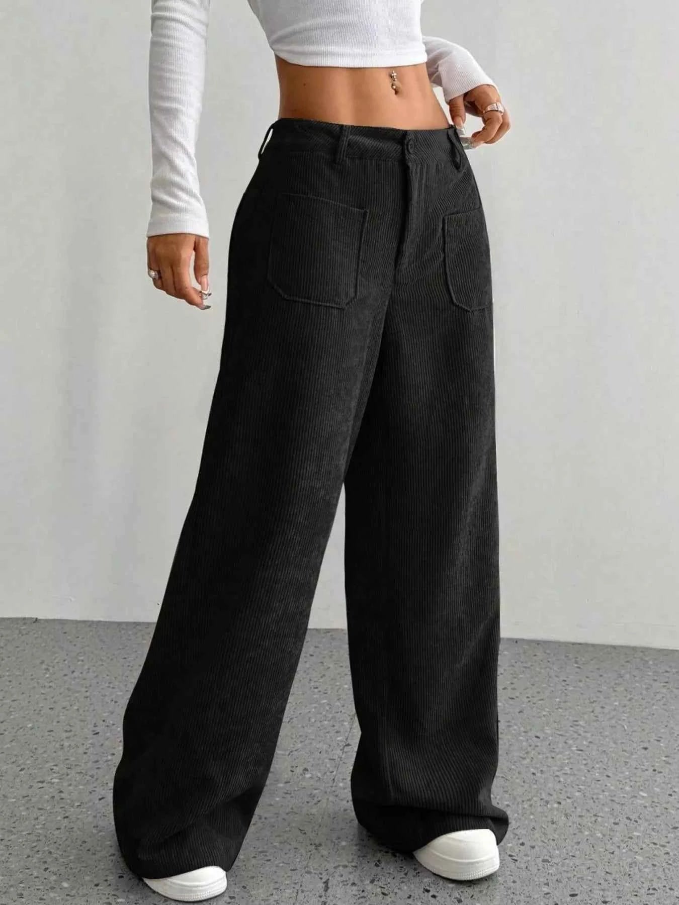 Wide Leg Corduroy Pants