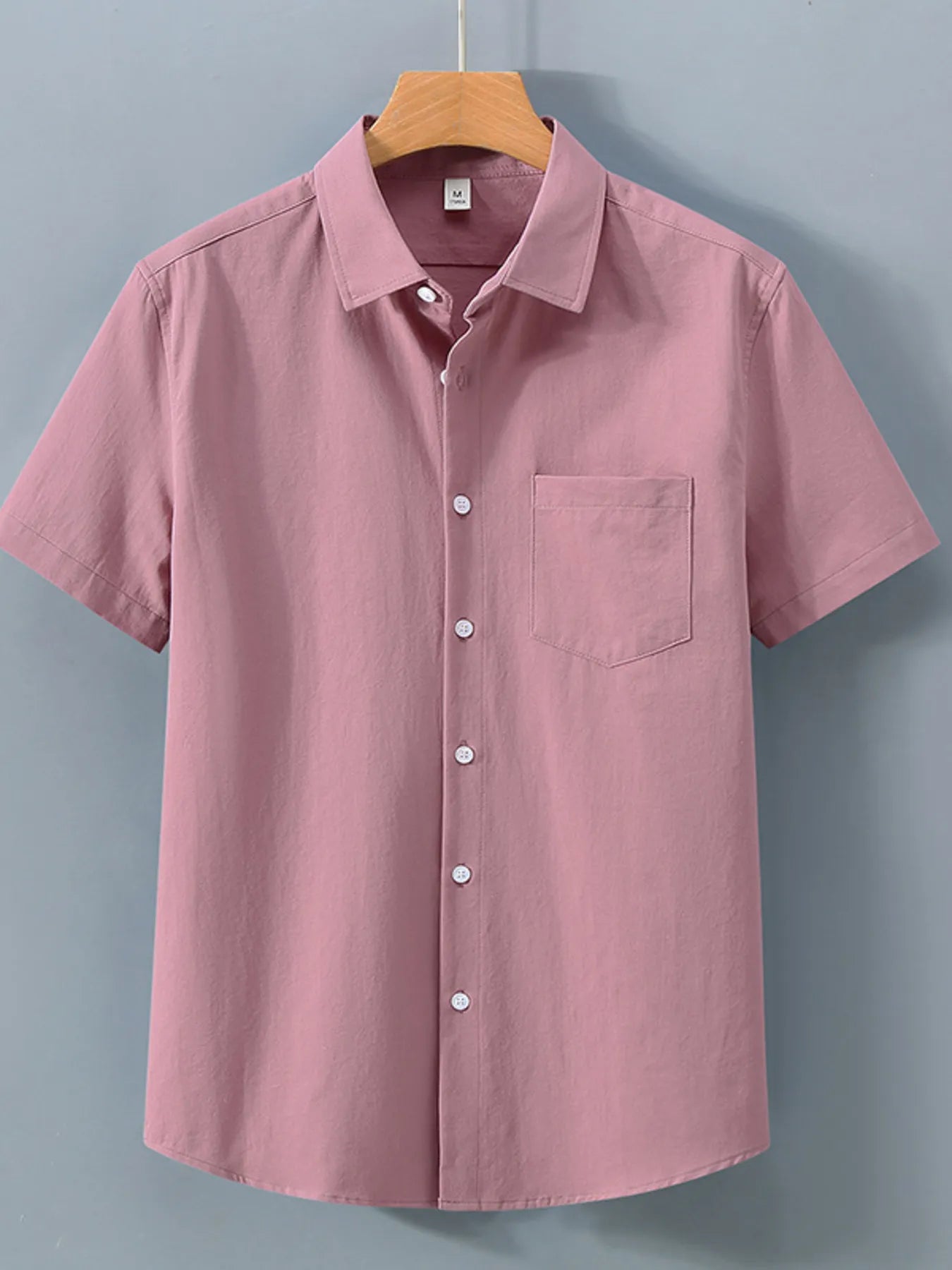 Men's Plus Size Button Up Short Sleeve Shirt.