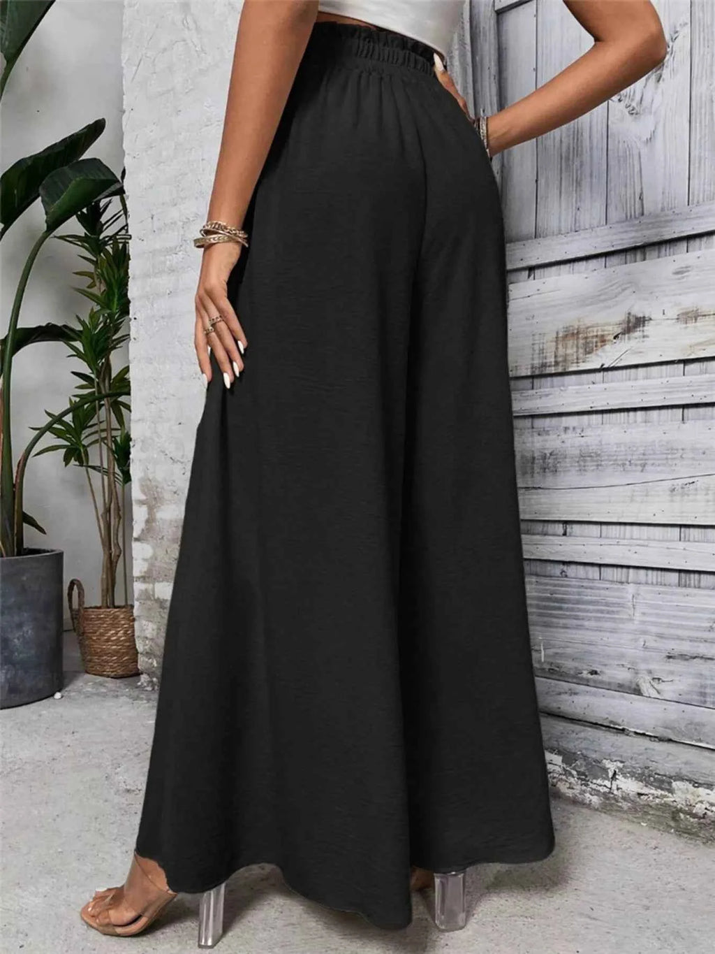 Frill Wide Leg Pants.
