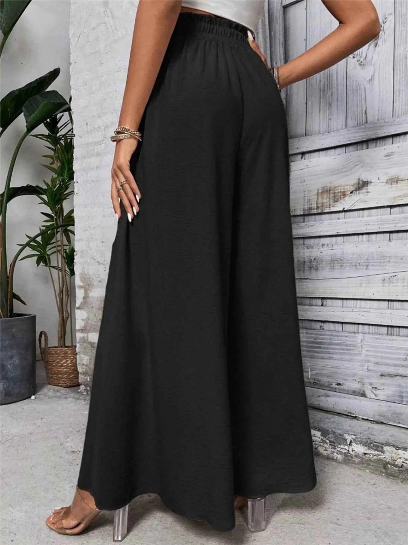 Frill Wide Leg Pants.