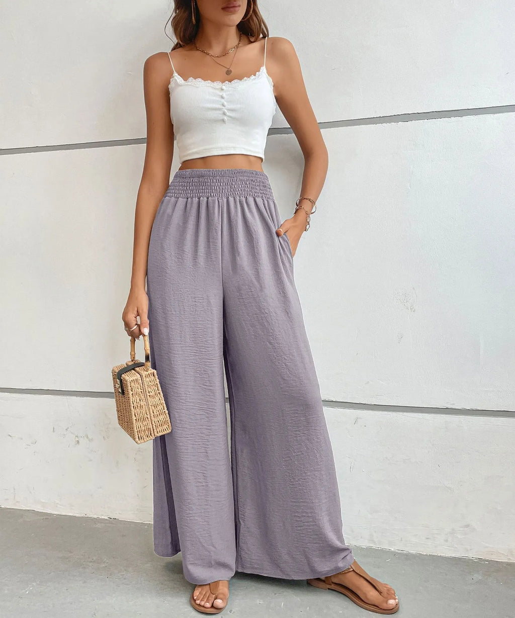 High-Waisted Wide Leg Pants.