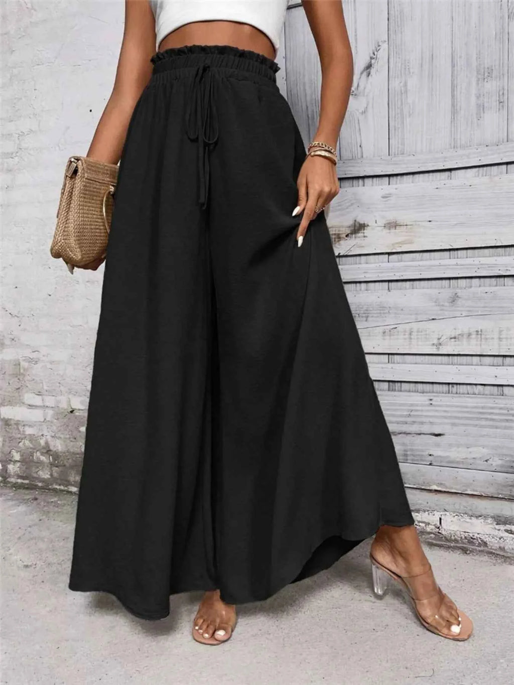 Frill Wide Leg Pants.