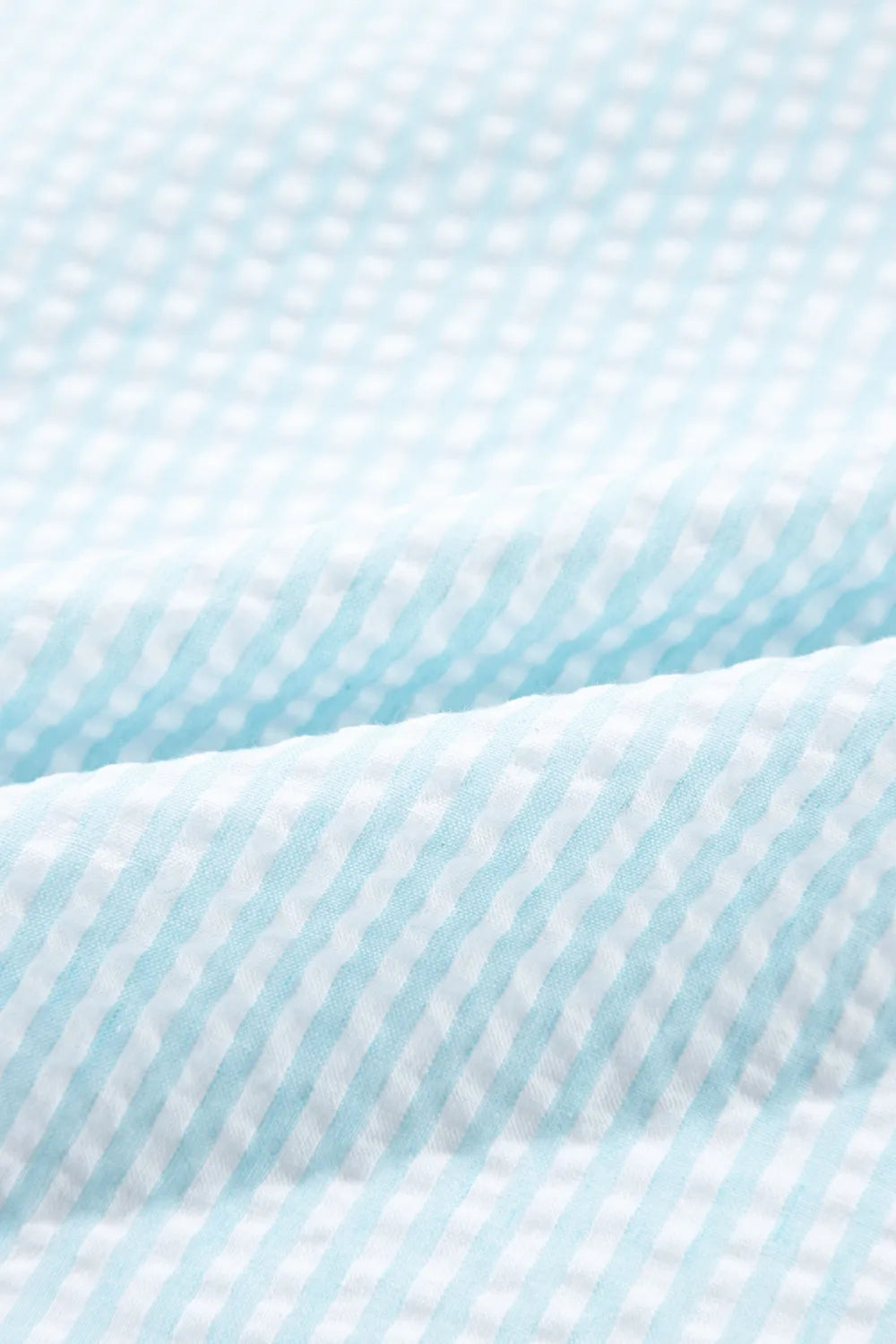 Ruffled Striped Notched Mini Dress.