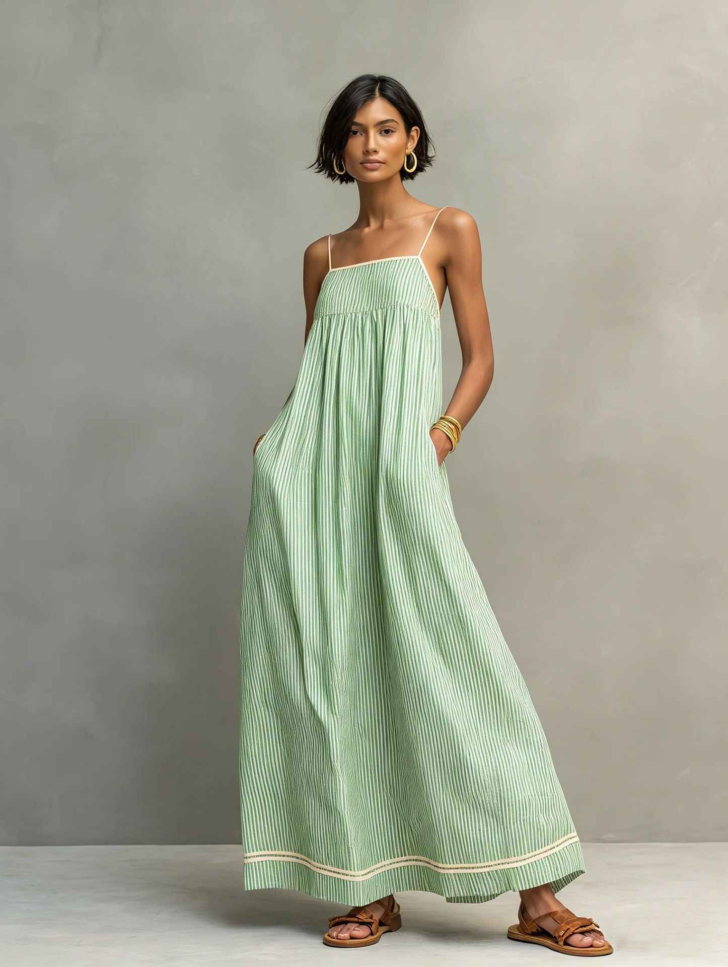 Seasonal Fashion Casual Strapless Sleeveless Long Dress