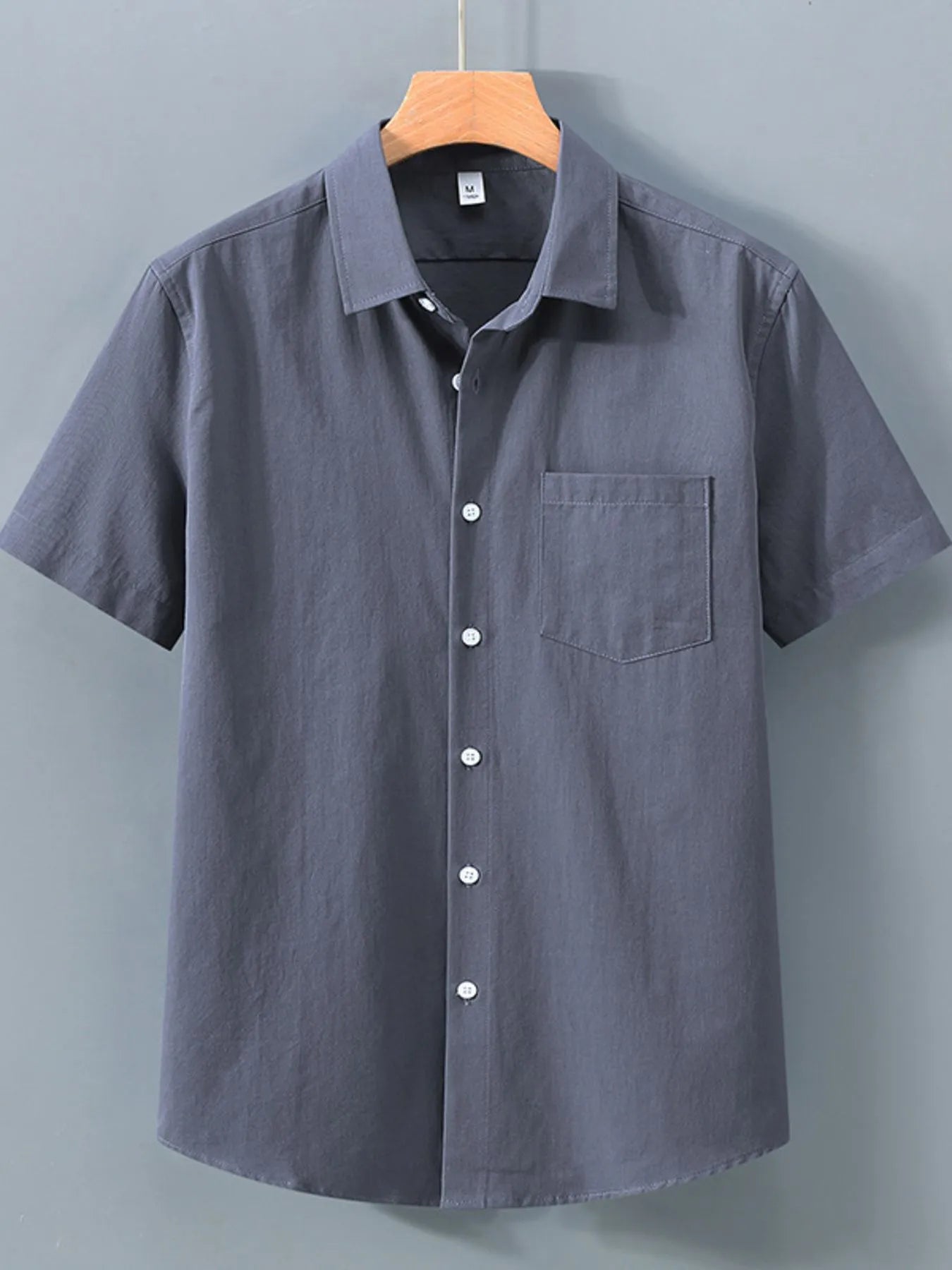 Men's Plus Size Button Up Short Sleeve Shirt.