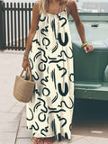 Casual Strappy Open-Back Loose Dress