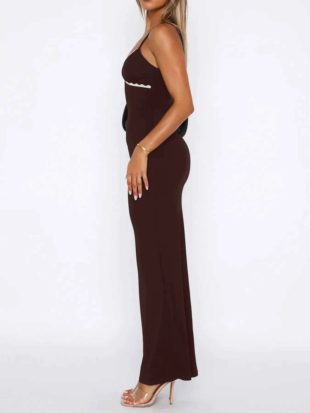 Lace Detail Slim Fit Bodycon Maxi Dress