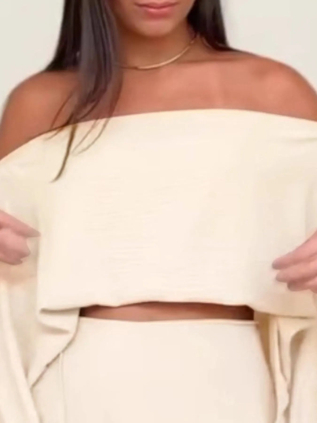 Side Slit Top and Mini Skirt Set.