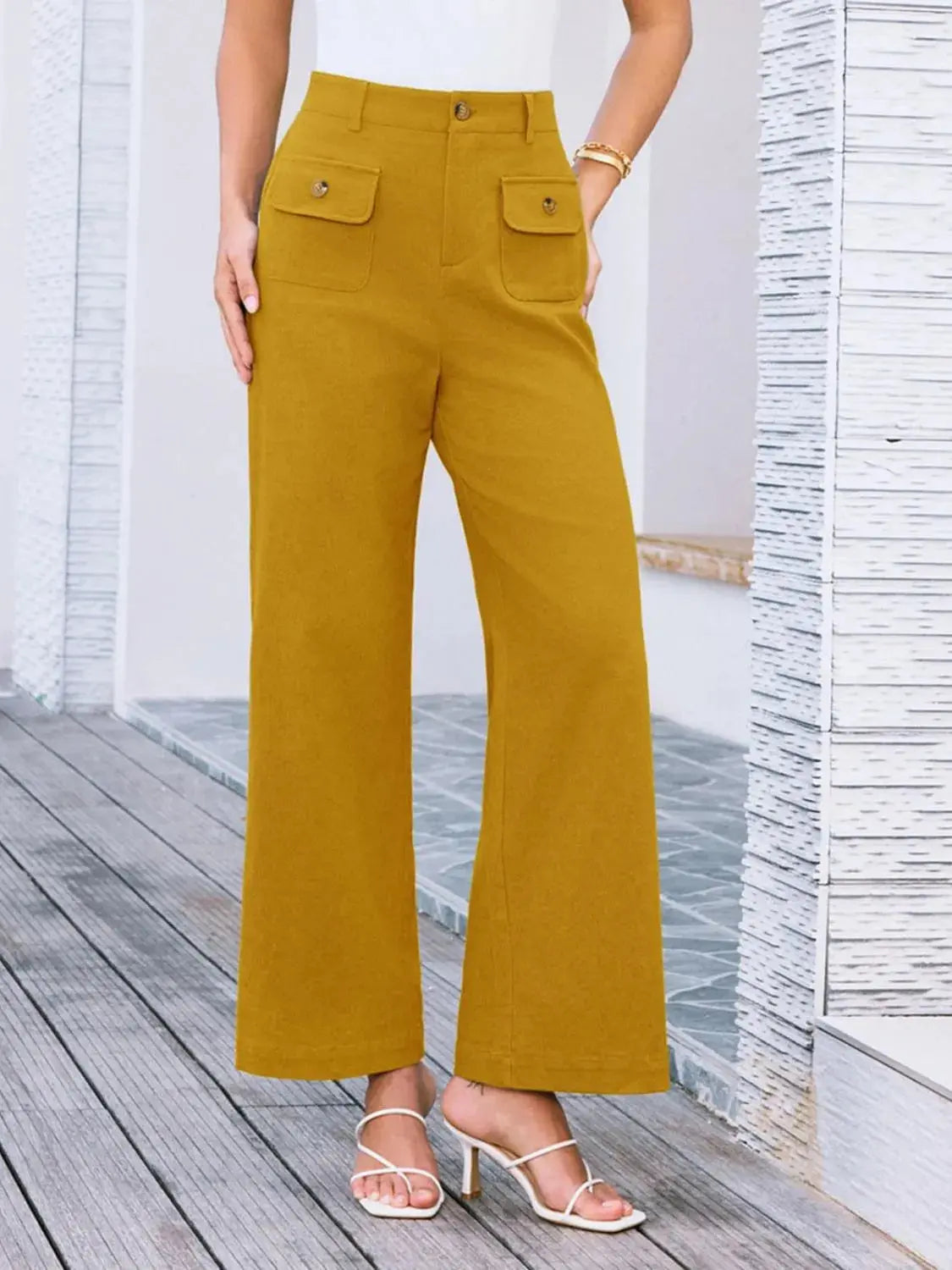 High Waist Wide Leg Pants.