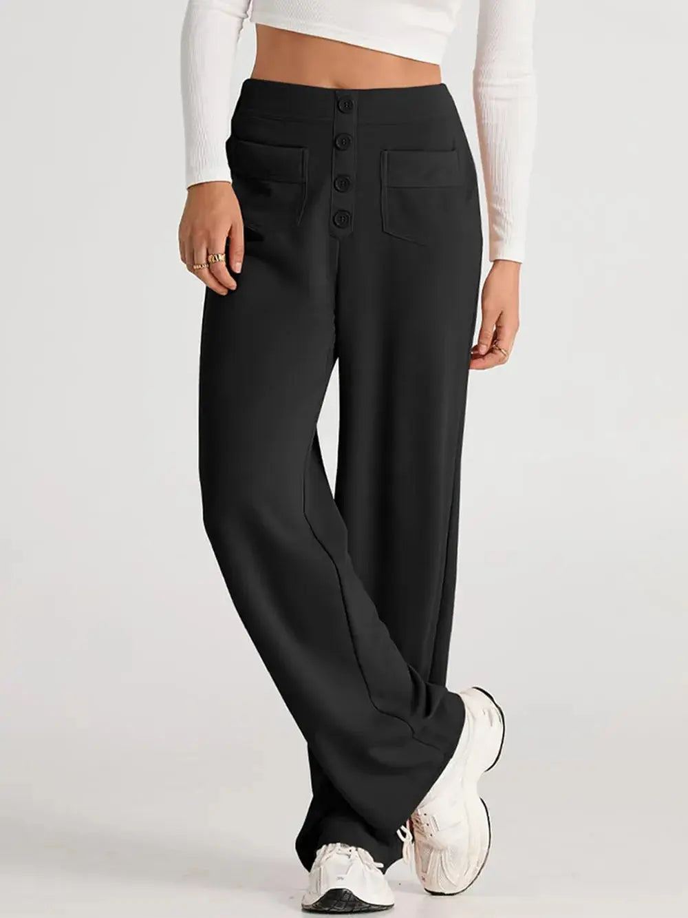 High Waist Wide Leg Pants.
