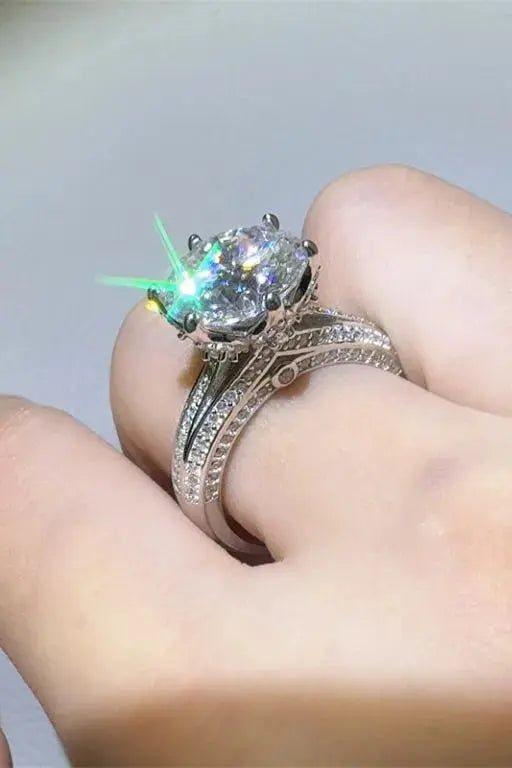 5 Carat Moissanite 925 Sterling Silver Ring.