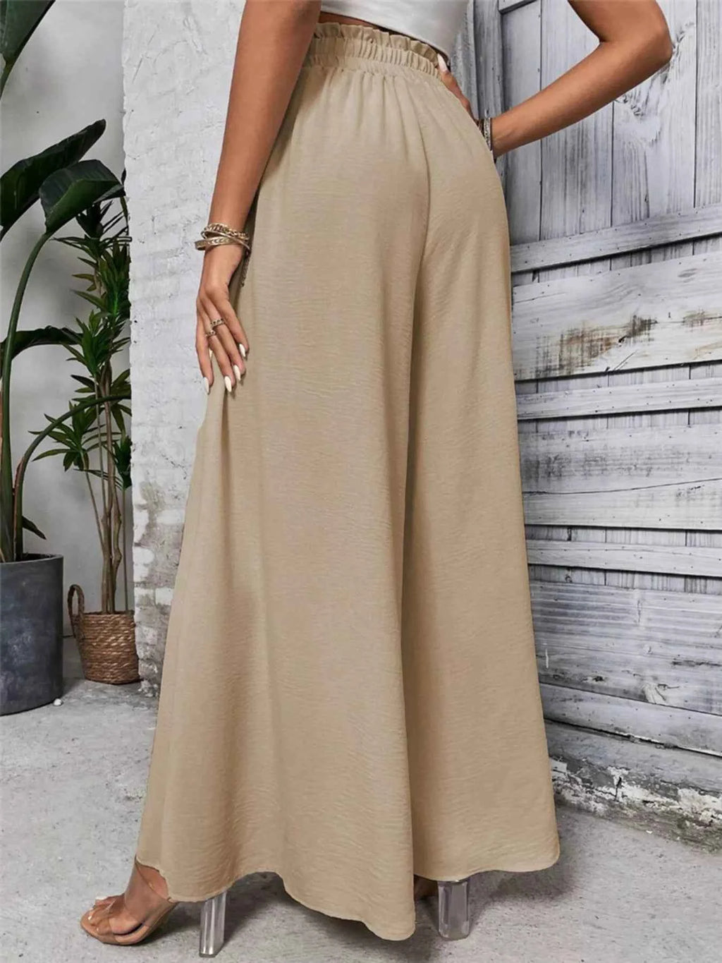 Frill Wide Leg Pants.