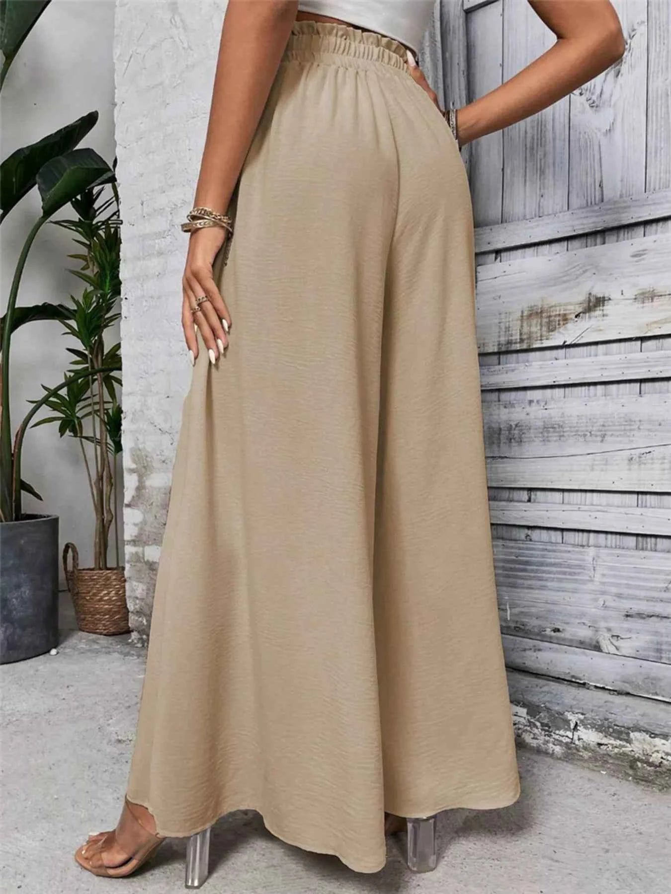 Frill Wide Leg Pants.