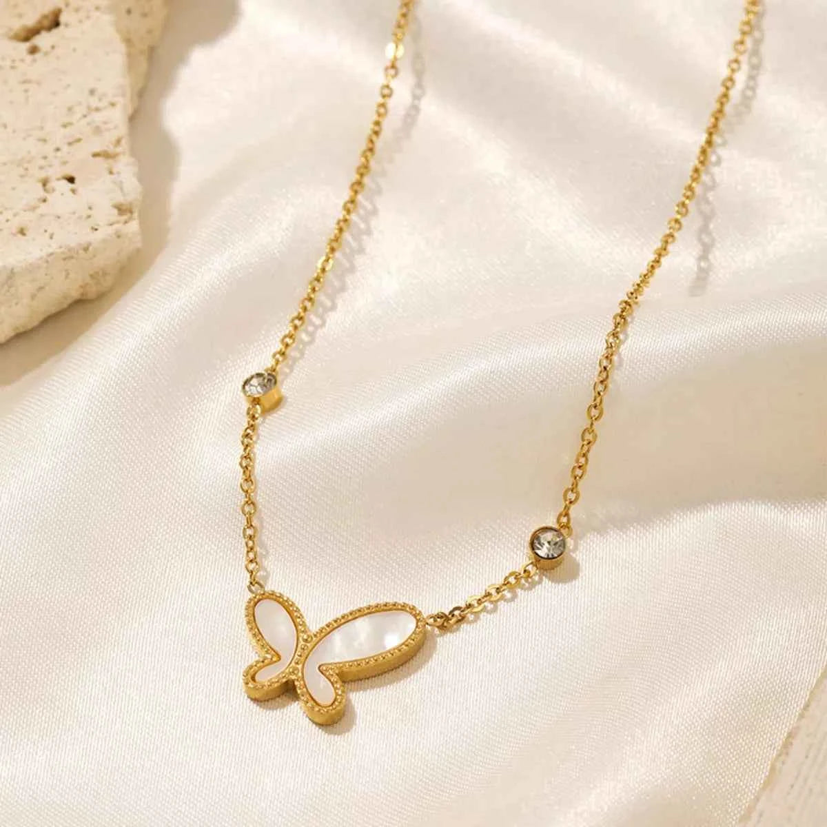 18K Gold-Plated Butterfly Necklace