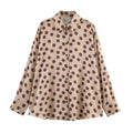 Silk textured polka dot shirt