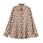 Silk textured polka dot shirt