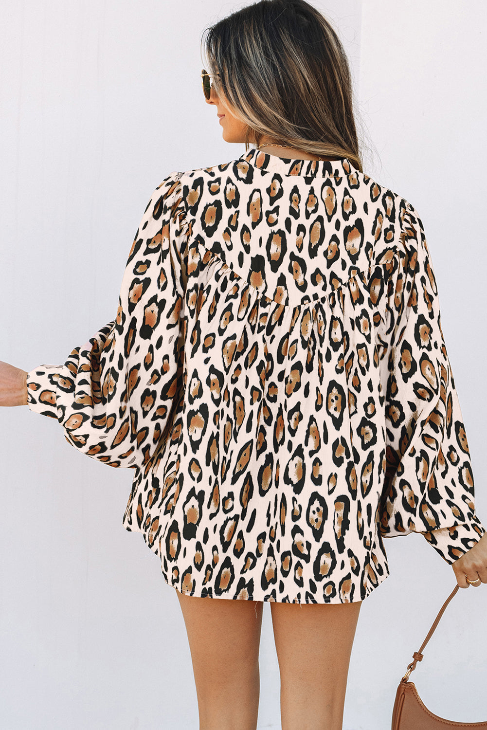 Jet Stream Oversized Leopard Print Balloon Sleeve Casual Shirt Dear-Lover Dropshipping