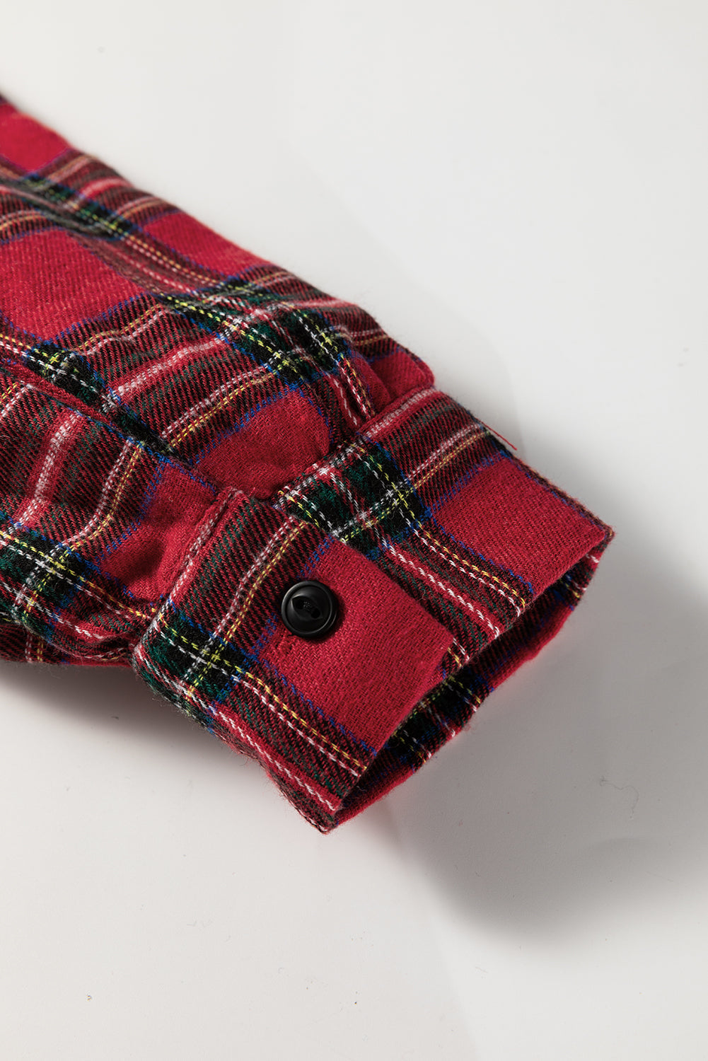 Red Plaid Shirt Collar Half Button Ruffle Hem Long Sleeve Mini Dress Dear-Lover Dropshipping