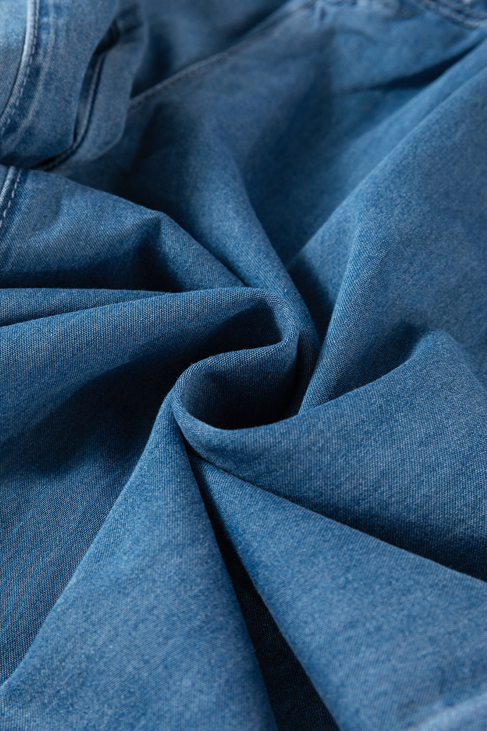 Dusk Blue Mineral Wash Button Fly Waist Wide Leg Jeans Dear-Lover Dropshipping